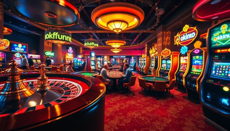 Experience the thrill of gambling at a vibrant casino featuring the excitement of okfun slot machines and poker tables.