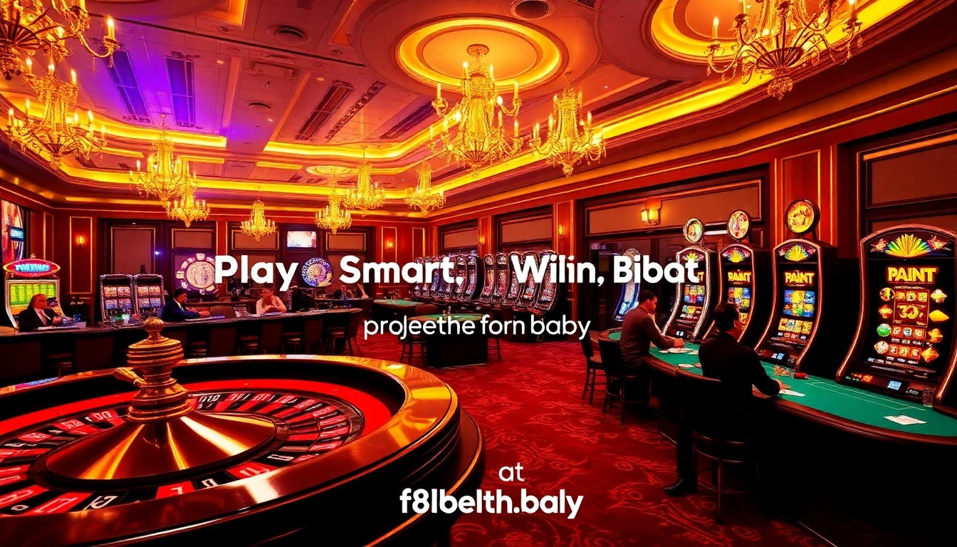 Experience the thrill of winning at f8betht.baby with a captivating casino scene featuring a vibrant roulette table and eager players.